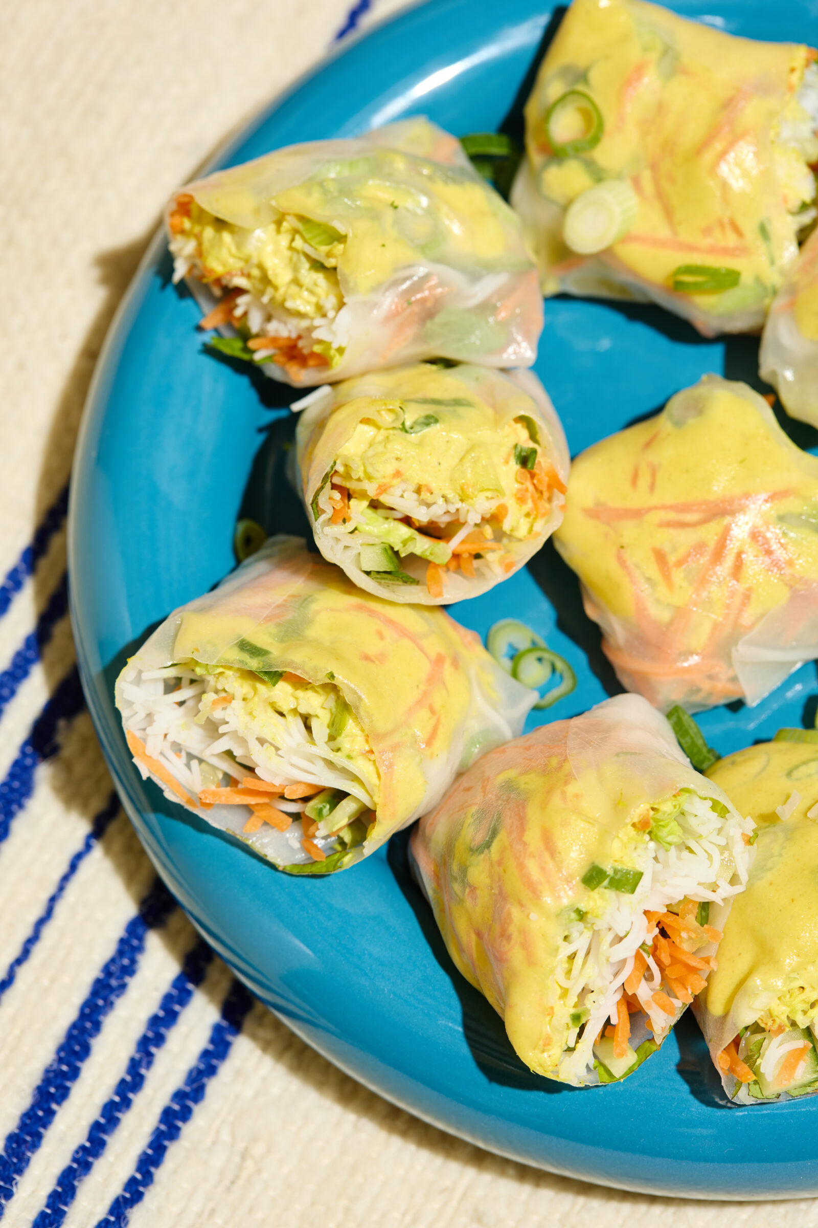 Aziatische wrap met kip curry