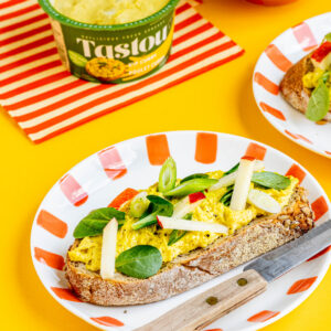 Kip curry toast met appel