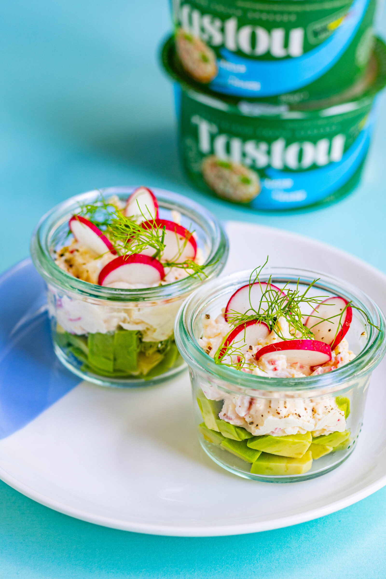 Hapje in een glaasje: krab en avocado