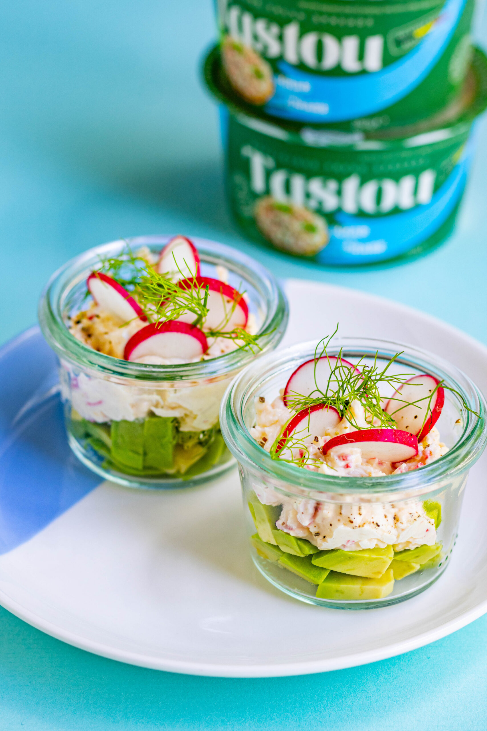 Hapje in een glaasje: krab en avocado